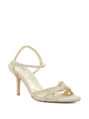 Dune London Metallic Marvelous Heeled Sandals - Image 1 of 5