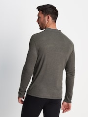 Tog 24 Dark Grey Marl Meru Thermal Quarter Zip Sweatshirt - Image 2 of 9