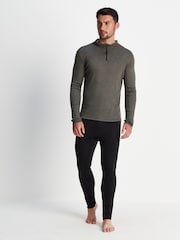 Tog 24 Dark Grey Marl Meru Thermal Quarter Zip Sweatshirt - Image 3 of 9
