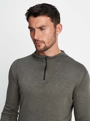 Tog 24 Dark Grey Marl Meru Thermal Quarter Zip Sweatshirt - Image 4 of 9