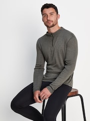 Tog 24 Dark Grey Marl Meru Thermal Quarter Zip Sweatshirt - Image 7 of 9