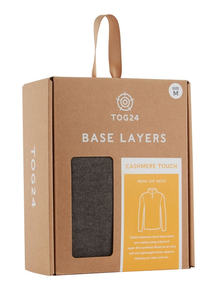 Tog 24 Dark Grey Marl Meru Thermal Quarter Zip Sweatshirt - Image 9 of 9
