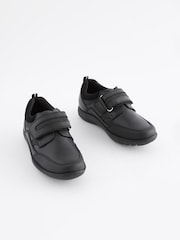 Black Narrow Fit (E) School Leather Single Strap Shoes - Image 1 of 6