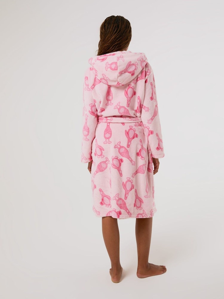 Skinnydip Pink x Wallace & Gromit Feathers Robe - Image 2 of 8 Skinnydip Pink x Wallace & Gromit Feathers Robe - Image 2 of 8