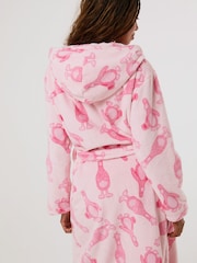 Skinnydip Pink x Wallace & Gromit Feathers Robe - Image 6 of 8