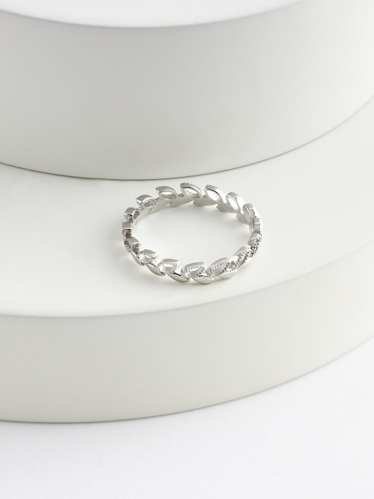 Sterling Silver Open Leaf Ring - Image 2 of 2