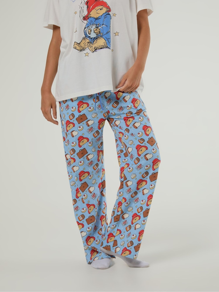 Skinnydip Blue x Paddington T-Shirt and Trouser Pyjamas Set with Eye Mask - Image 2 of 5 Skinnydip Blue x Paddington T-Shirt and Trouser Pyjamas Set with Eye Mask - Image 2 of 5