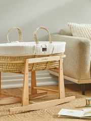 The Little Green Sheep White Moses Basket and Mattress - Image 2 of 5