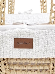 The Little Green Sheep White Moses Basket and Mattress - Image 4 of 5