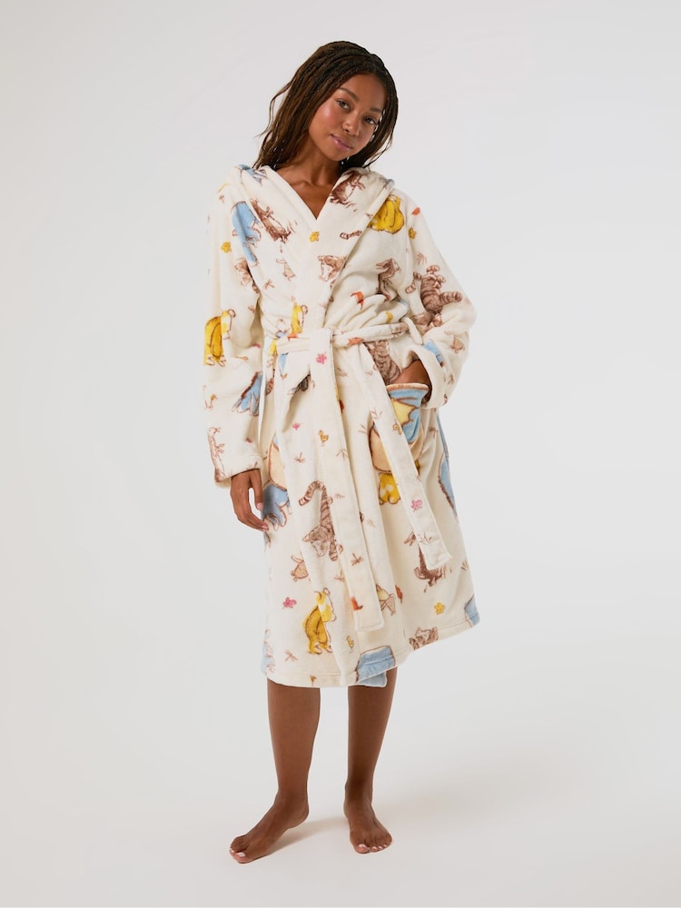 Skinnydip White Disney Winnie the Pooh Ecru Dressing Gown - Image 1 of 3