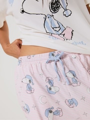 Skinnydip x Peanuts Snoopy Chill T-Shirt and Trousers Set with Eye Mask - صورة 2 من 4