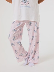 Skinnydip x Peanuts Snoopy Chill T-Shirt and Trousers Set with Eye Mask - صورة 3 من 4