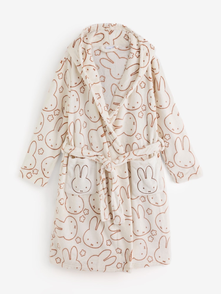 Skinnydip White x Miffy Flower Dressing Gown - Image 1 of 1 Skinnydip White x Miffy Flower Dressing Gown - Image 1 of 1