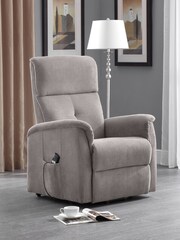 Julian Bowen Grey Ava Recliner Chair - Image 1 of 6