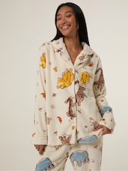 Skinnydip White Disney Winnie The Pooh Ecru Fleece Pyjamas Set - Image 1 of 5