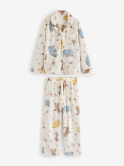 Skinnydip White Disney Winnie The Pooh Ecru Fleece Pyjamas Set - Image 10 of 12