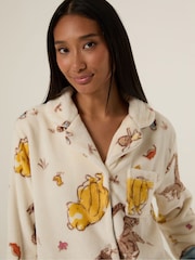 Skinnydip White Disney Winnie The Pooh Ecru Fleece Pyjamas Set - Image 3 of 5