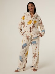 Skinnydip White Disney Winnie The Pooh Ecru Fleece Pyjamas Set - Image 4 of 5