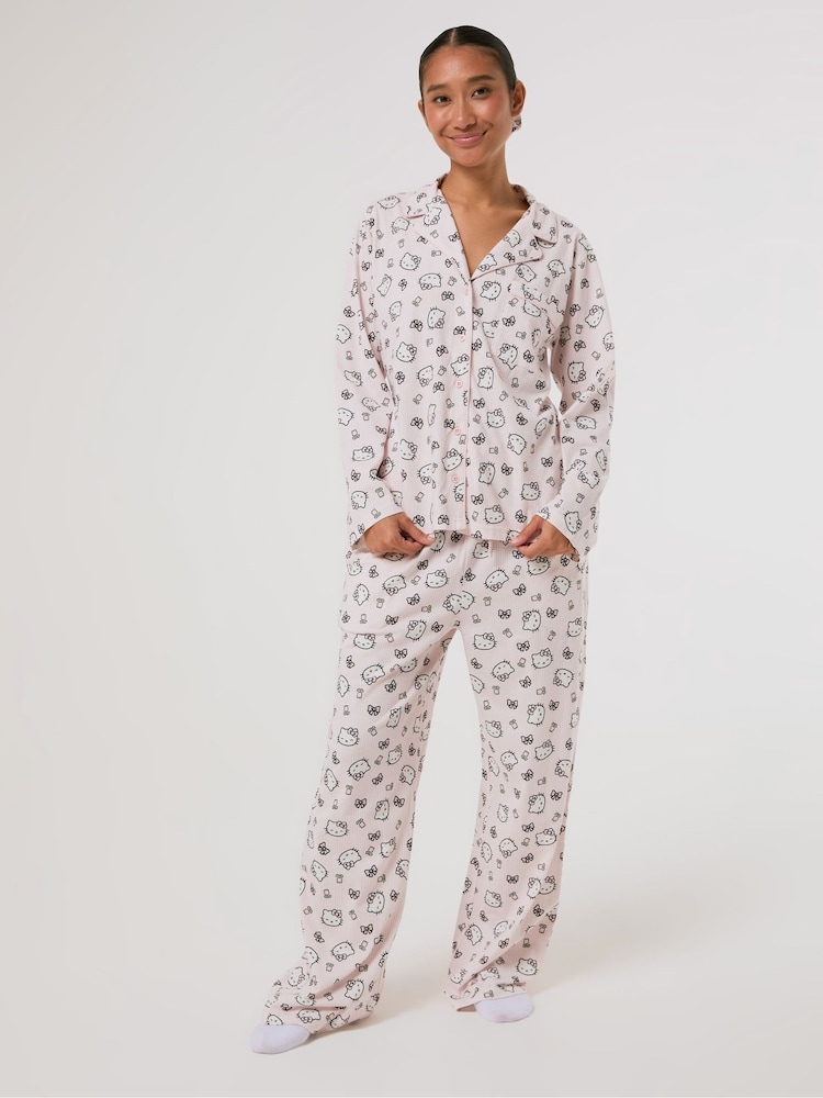 Skinnydip White x Hello Kitty Pyjamas Set with Scrunchie - Image 1 of 8