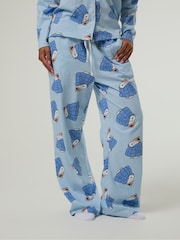 Skinnydip Blue x Peanuts Snoopy Coat Pyjamas Set with Scrunchie - Image 1 of 4