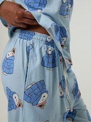 Skinnydip Blue x Peanuts Snoopy Coat Pyjamas Set with Scrunchie - Image 2 of 4