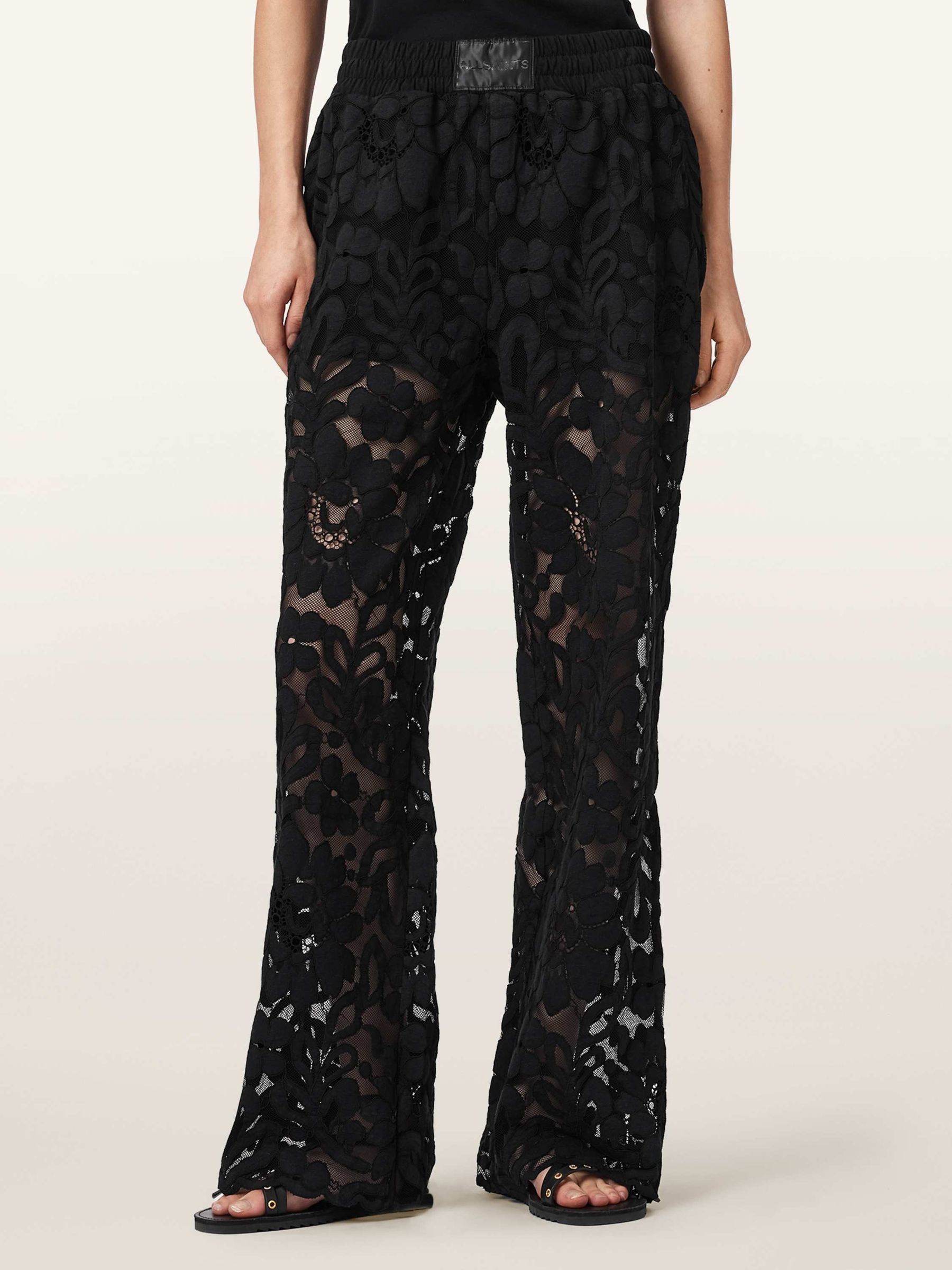 Buy AllSaints Black Amelie Lace Trousers from Next USA
