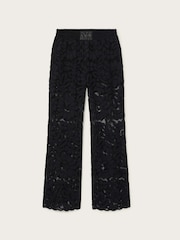 AllSaints Black Amelie Lace Trousers - Image 7 of 7