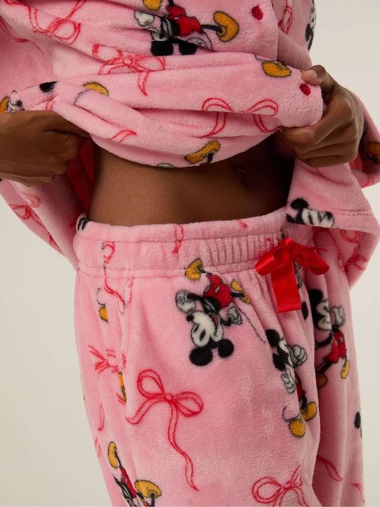 Skinnydip Pink Disney Mickey Mouse Bow Fleece Pyjamas Set - Image 5 of 5 Skinnydip Pink Disney Mickey Mouse Bow Fleece Pyjamas Set - Image 5 of 5