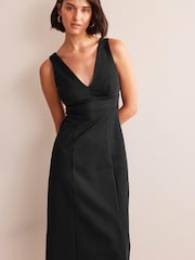 Boden Black Strappy Back Jersey Midi Dress - Image 3 of 5