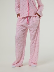 Skinnydip Pink Heart Ditsy Frilly Pyjamas Set with Scrunchie - Image 3 of 9
