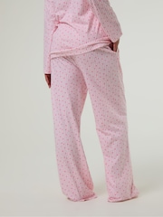 Skinnydip Pink Heart Ditsy Frilly Pyjamas Set with Scrunchie - Image 4 of 9
