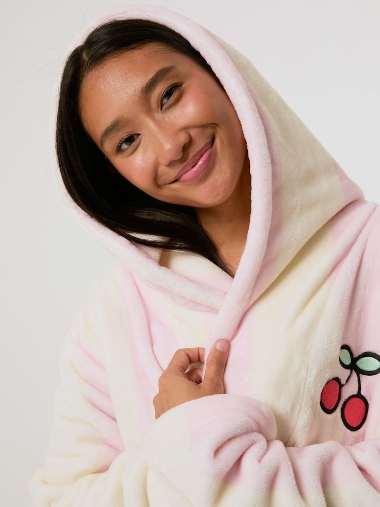 Skinnydip Pink x Hello Kitty Stripe Robe - Image 9 of 9 Skinnydip Pink x Hello Kitty Stripe Robe - Image 9 of 9