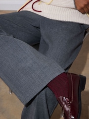Whistles Grey High Rise Straight Trousers - Image 4 of 6