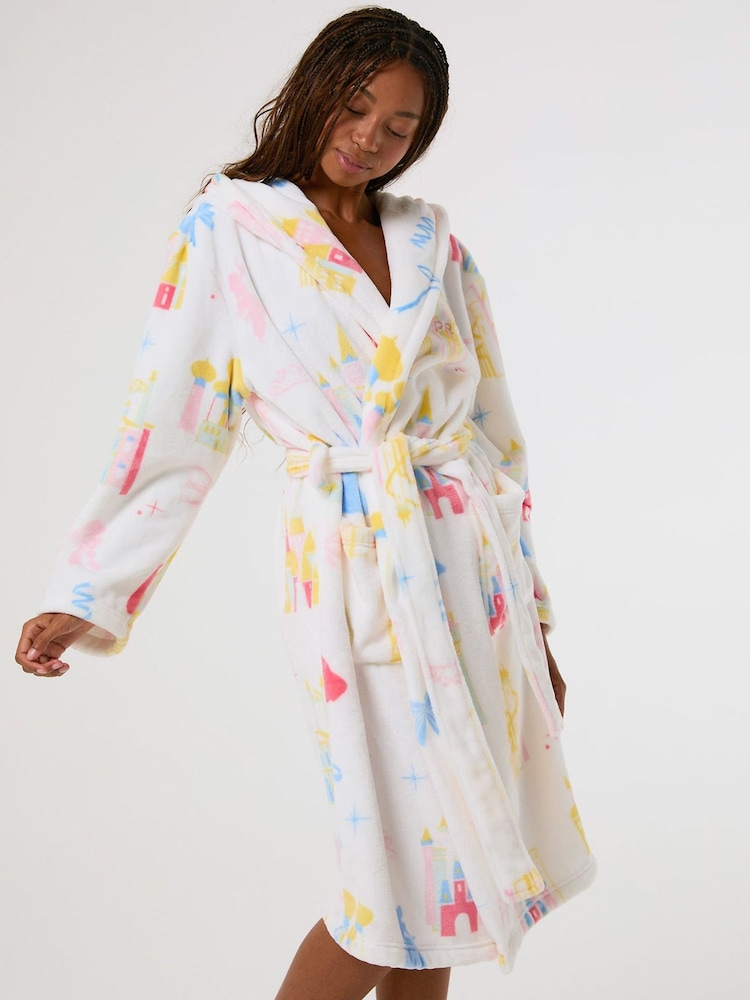 Skinnydip White Disney Princess Glitter Dressing Gown - Image 1 of 6 Skinnydip White Disney Princess Glitter Dressing Gown - Image 1 of 6