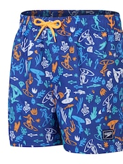 Speedo Blue Boys Printed 13" Watershorts - Image 1 of 5