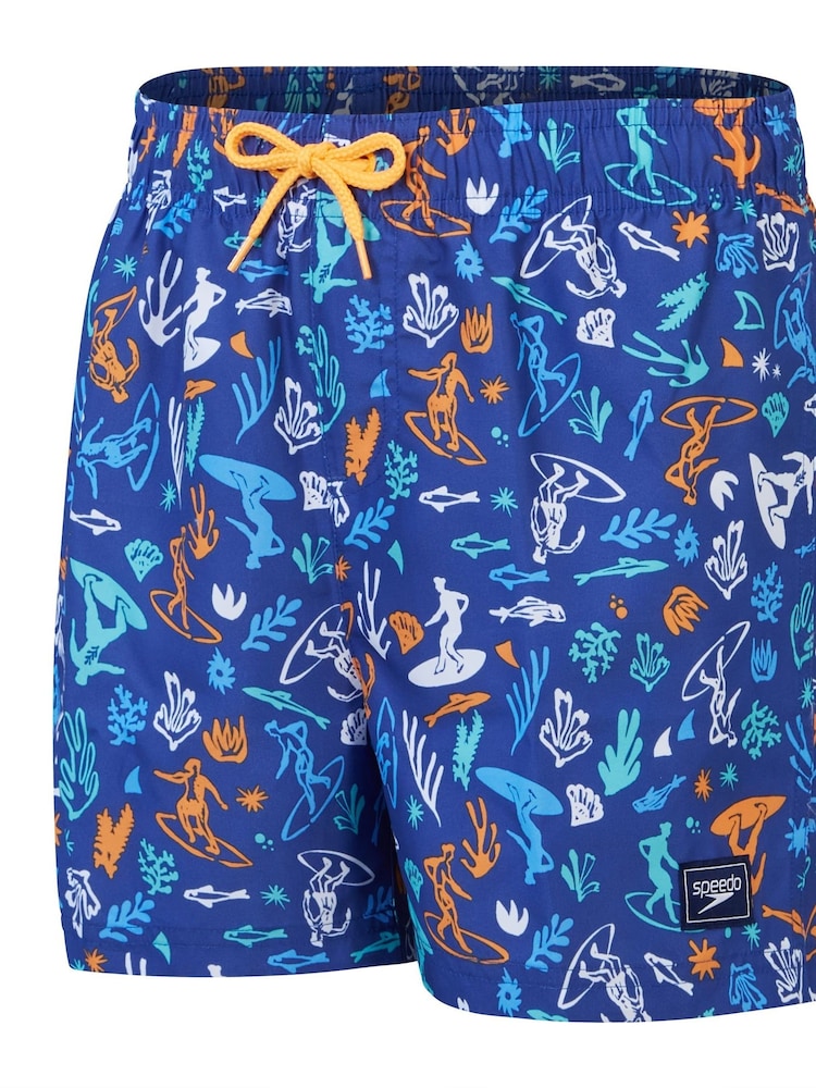 Speedo Blue Boys Printed 13" Watershorts - Image 1 of 5