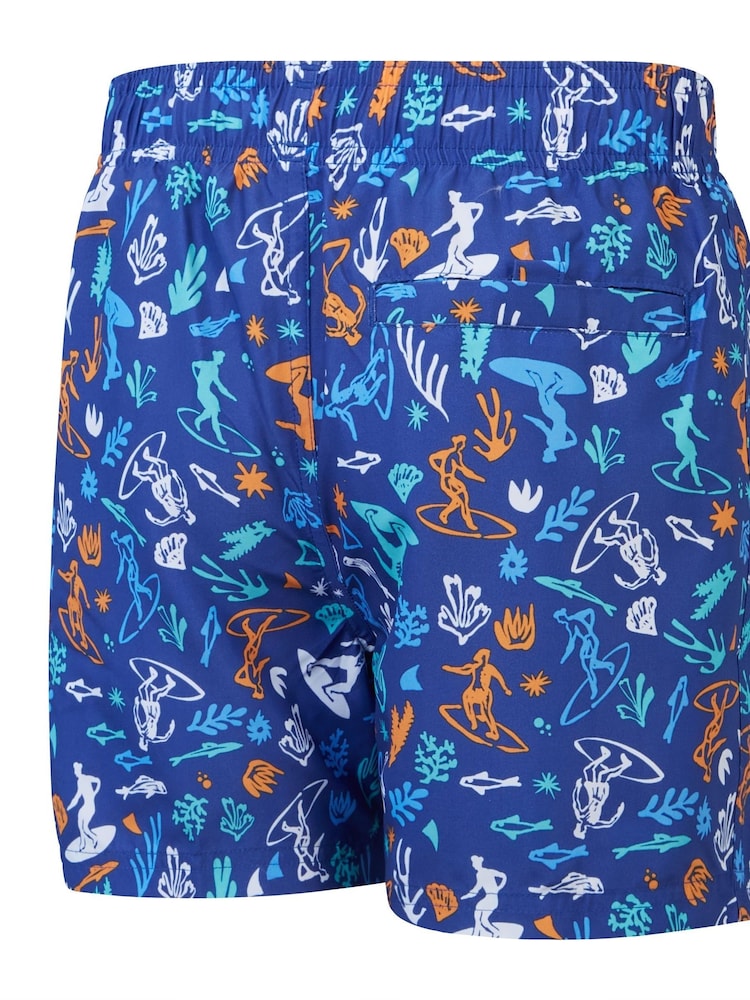Speedo Blue Boys Printed 13" Watershorts - Image 2 of 5