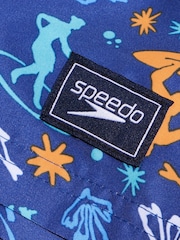 Speedo Blue Boys Printed 13" Watershorts - Image 3 of 5