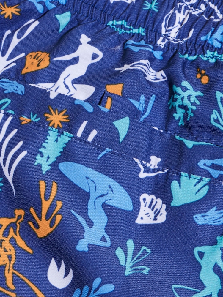Speedo Blue Boys Printed 13" Watershorts - Image 5 of 5