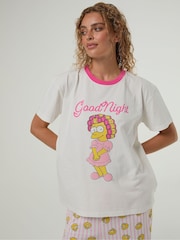 Skinnydip White x The Simpsons Lisa Pyjamas With Eye Mask - Image 2 of 4