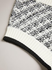 Ted Baker Natural Lauryin Checked Easy Fit Sweater Top - Image 6 of 6