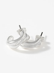 Mint Velvet Silver Plated Double Wave Hoop Earrings - Image 3 of 3