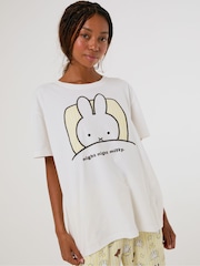 Skinnydip Yellow x Miffy Night T-Shirt and Trouser Pyjamas Set with Eye Mask - Image 1 of 8