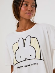 Skinnydip Yellow x Miffy Night T-Shirt and Trouser Pyjamas Set with Eye Mask - Image 4 of 8