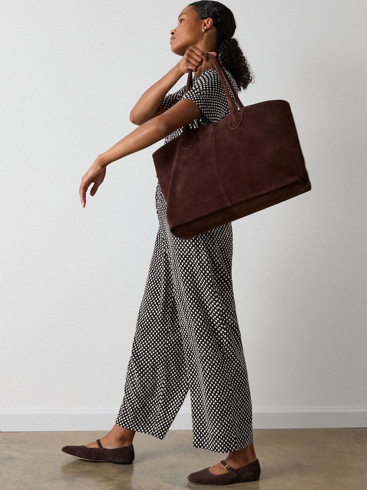 Whistles Black Petite Check Short Sleeve Jumpsuit - Image 1 of 5