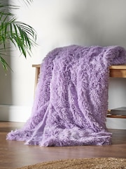 Catherine Lansfield Purple So Soft Cuddly Throw - Image 1 of 5