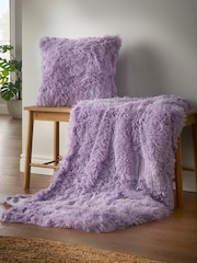 Catherine Lansfield Purple So Soft Cuddly Throw - Image 2 of 5