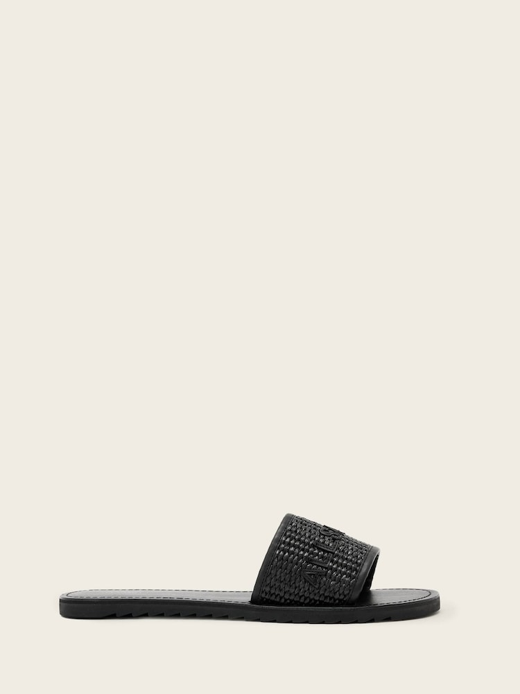 AllSaints Black Hoxton Sliders - Image 2 of 6 AllSaints Black Hoxton Sliders - Image 2 of 6