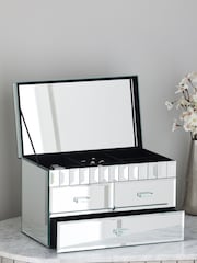 Silver Mirror Glass Large Jewellery Box - Image 1 of 6
