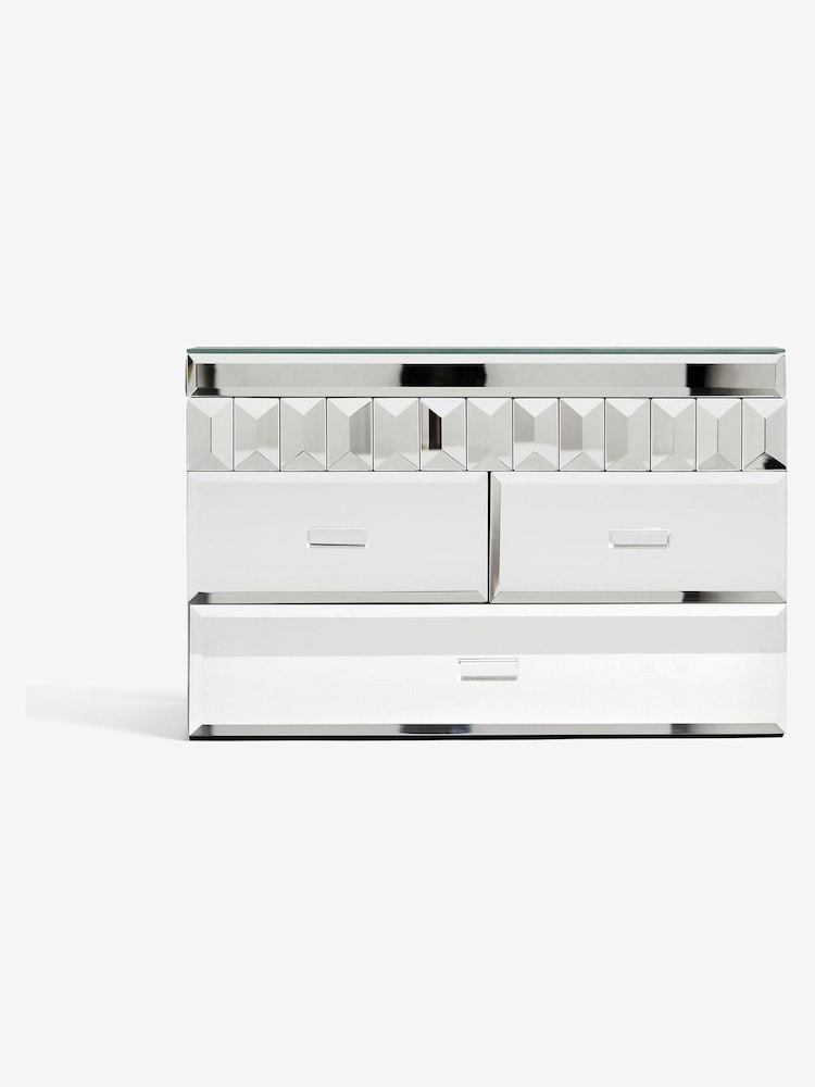 Silver Mirror Glass Large Jewellery Box - Image 2 of 6